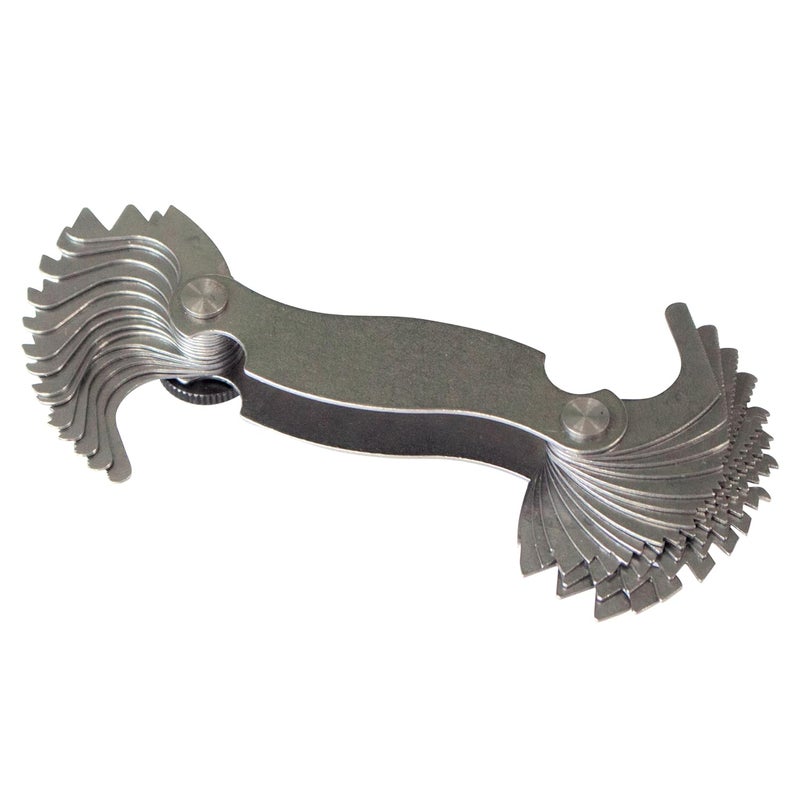 UNIPEC Made in USA | Screw Pitch Gauge – 28 Leaves, 4–56 TPI, 0.50–6.0mm Pitch | English/Metric Thread Gage Tool | Precision Steel Thread Measuring Tool - Image 5